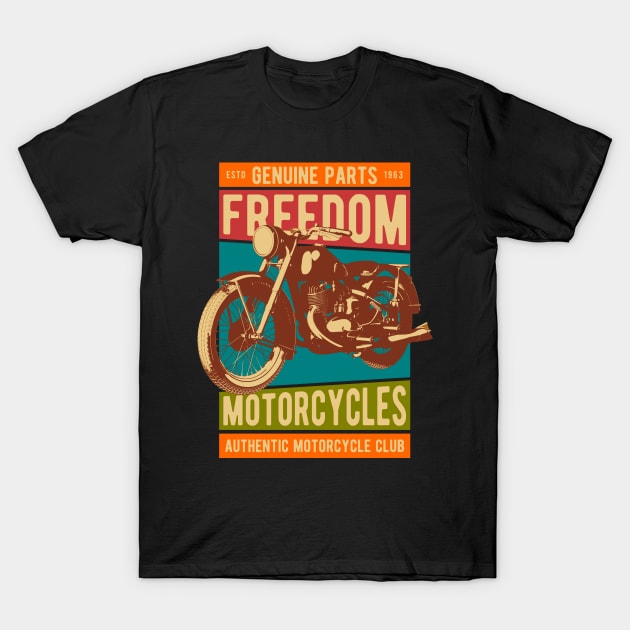 Motorcycle freedom custom garage T-Shirt by SpaceWiz95